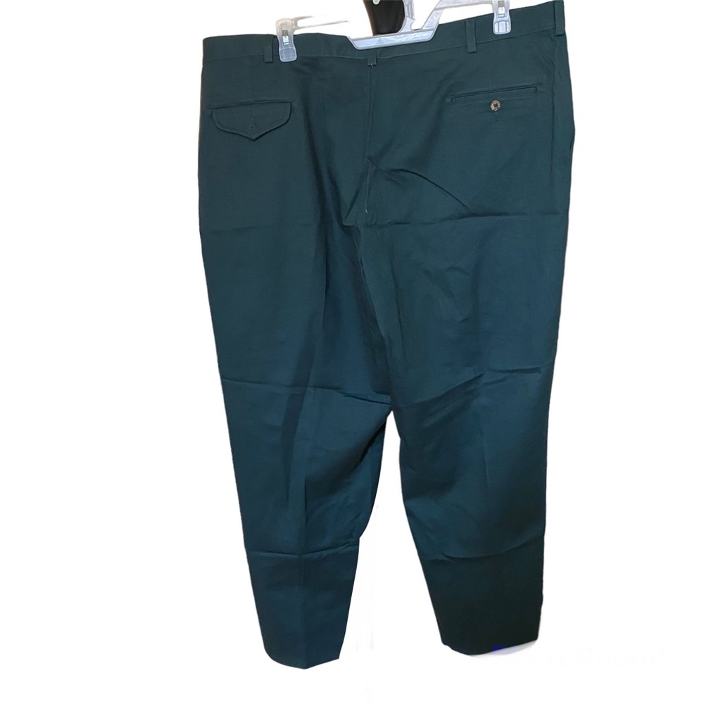 Towncraft Wrinkle Free Stain Release Pants 44 Cotton Blend Blue see measurements - Picture 5 of 8
